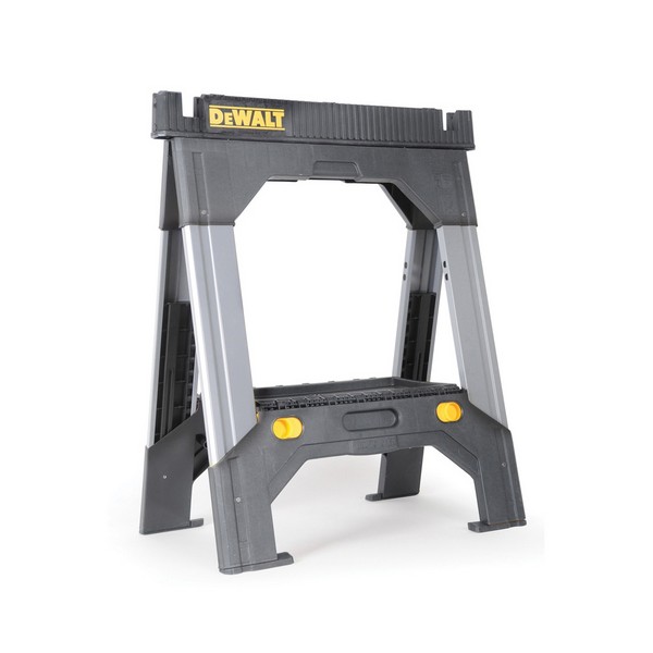 Sawhorse, 2500 lb, 2.2 in Width, 32.76 in D, Metal, Black