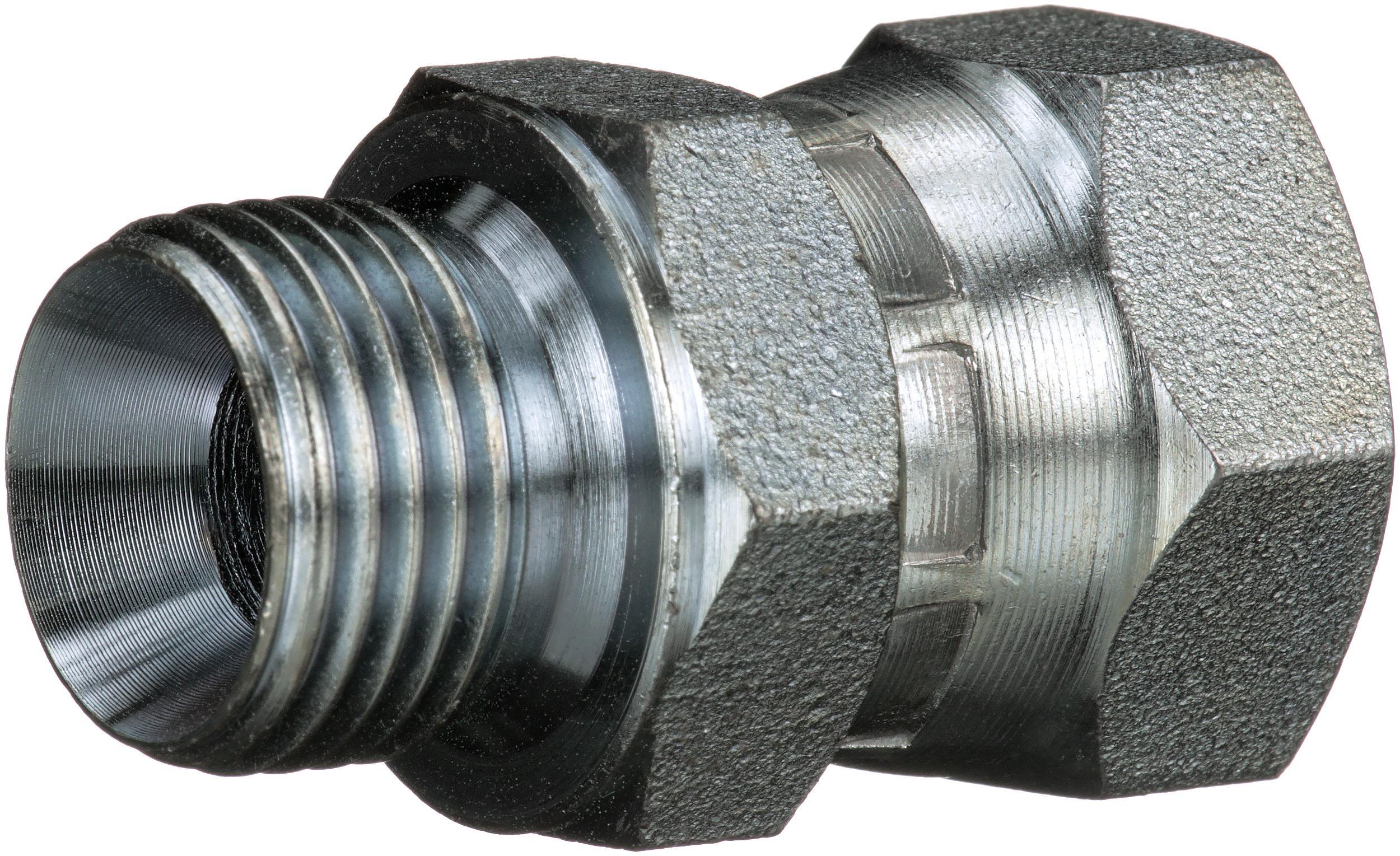 Hydraulic Adapter, Straight, Series: G64, 1/8-28 Nominal, Male Pipe Parallel x Female Pipe Parallel Swivel End Style, 6000 psi Pressure, Steel, Import