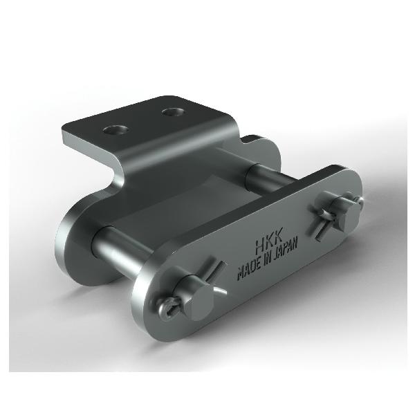 Conveyor Connecting Link, A-2 Attachment Cottered Double Pitch, C2050 Chain, 1-1/4 in Pitch, 0.2 in Pin Dia, 0.591 in Link Plate Height, 0.08 in Link Plate Thickness