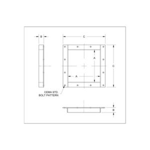 12" Dia Square Inlet Carbon Steel 3/16
