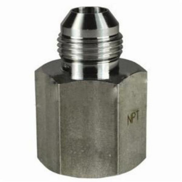 Flare to Pipe Adapter, Series: SS2405, Fitting/Connector Type: Adapter, 9/16-20 x 3/8-18 Nominal, Female JIC 37 °Flare x Male NPTF, 4000 psi, 316 Stainless Steel