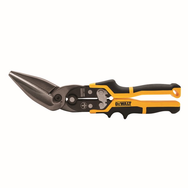 Aviation Snip, Cutting Capacity: 18 ga, 3 in Length of Cut, Offset Long/ Straight Snip, 11 in Overall Length, Serrated Blade, Forged Chrome Vanadium Steel Blade