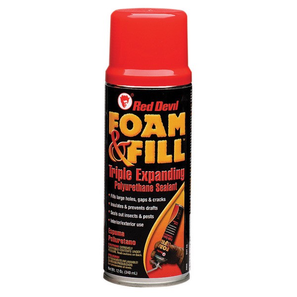 Polyurethane Triple Expanding Foam, 12 oz Aerosol Can, Champagne, 12/Case