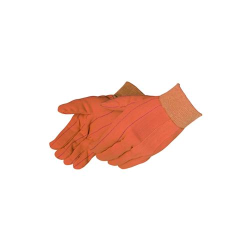 General Purpose Work Glove, Cotton/Polyester, Hi-Viz Orange, Straight Thumb Style, Knit Wrist Cuff
