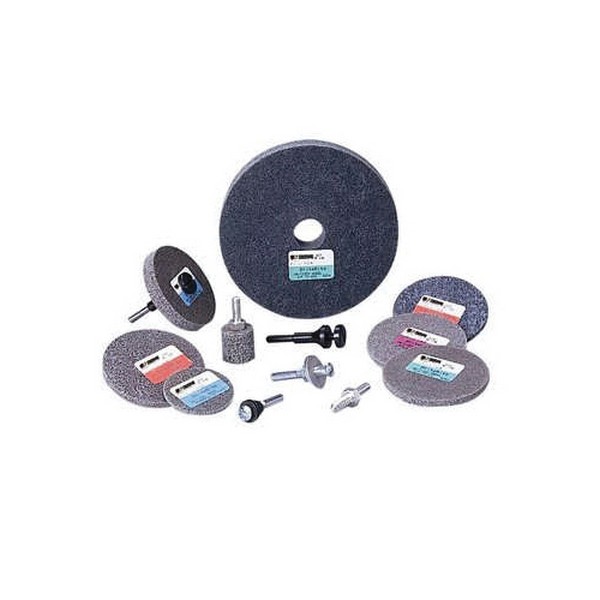 Unitized Wheel, Series: 600, Center Hole Attachment, Silicon Carbide Abrasive, 5 Inch Wheel Diameter, 1/2 Inch Center Hole, 1/2 Inch Face Width, Fine Grade, Medium/Soft Density Grade, 6 Density Number