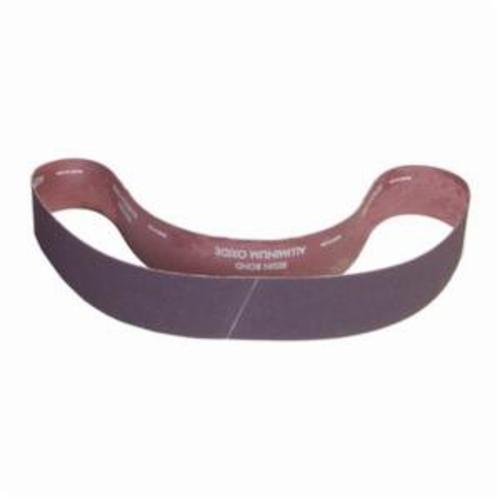 Coated Abrasive Belt, Narrow RR-Flex, Series: R228, 42 in Belt Length, 1 in Belt Width, 100 Grit, Medium Grade, Aluminum Oxide Abrasive, Cotton Backing, Closed Coat, Brown, Applicable Materials: Metal and Wood, X-Weight Backing Weight