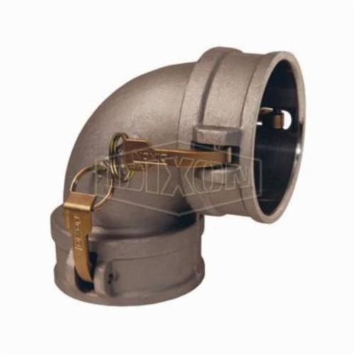 Cam and Groove Elbow, 90° Elbow, 3 Inch Nominal, Female Coupler, 125 psi, Aluminum, Domestic