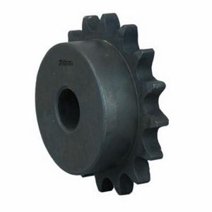 Roller Chain Sprocket, Metric Stock Bore Solid Type B, 12 to 33 mm Bore Diameter, 76.019 mm Outside Diameter, 10B-1 Chain, 13 Teeth, 15.875 mm Pitch, 66.335 mm, 48.006 mm Hub Diameter, 24.994 mm Length Through Bore, Steel