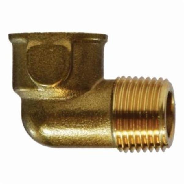 Street Elbow, Fitting/Connector Type: 90° Elbow, 3/4 Inch Nominal, MNPT x FNPT, 1000 psi, Forged, Brass, -65 to 250 °F, 0.9 x 1.4 Inch, Import