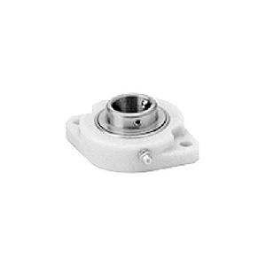 Ball Bearing Assembly, 20 mm Bore, 76.2 mm Bolt Center-to-Center Length, 2-Bolt Flange Mounting, 95.25 mm OAL/52 mm OD Overall Length/Diameter, 31.496 mm Overall Height, Set Screw Locking Device, 400 Stainless Steel Bearing, Buna-N Seal, 2650 lb Dyna
