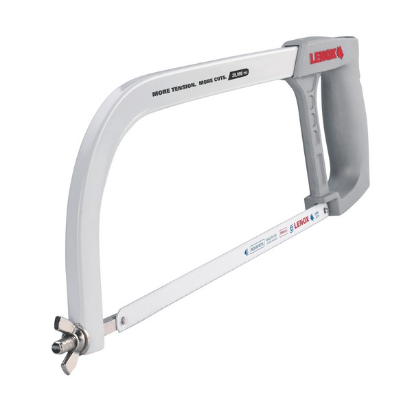 Hacksaw Frame, Compact, 12 in Blade Length, 24 TPI, Comfort Grip Handle
