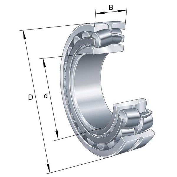 Spherical Roller Bearing, Series: 241, 340 mm Bore, 580 mm OD, 2 Rows, 243 mm Width, Open Closure, 8800000 N Load, Sheet Steel Cage, 900 rpm Maximum, -30 to 200 °C