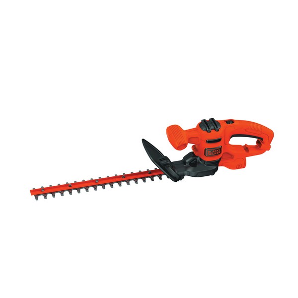 Hedge Trimmer, Electric, Tool, Cutting Capacity: 5/8 Inch, 16 Inch Length Blade, Dual Action Blade, Hardened Steel Blade, 120 VAC, Plastic Housing, T-Handle Handle, Trigger Control