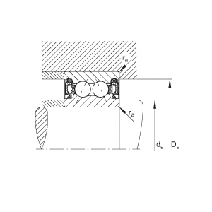 Double Row Angular Contact Ball Bearing, 12 mm Inside Diameter, 28 mm Outside Diameter, 12 mm Overall Width, 25° Contact Angle, Shield On Both Sides, Steel Cage