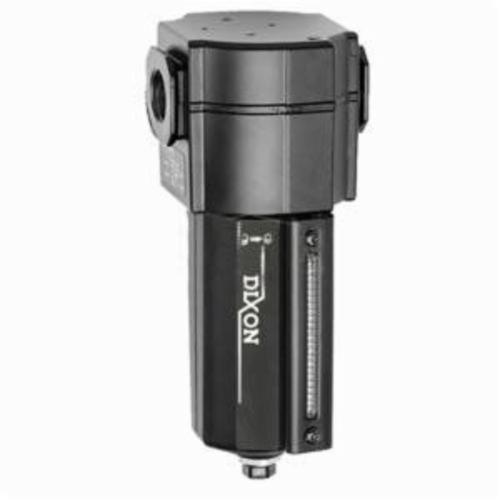 Compressed Air Filter, Compact General Purpose, Series: Series 1 F73G, 1/4 Inch PTF Port, 53 scfm, 40 micron Filter, 250 psig Pressure, -30 to 175 °F, Zinc Bowl, Aluminum