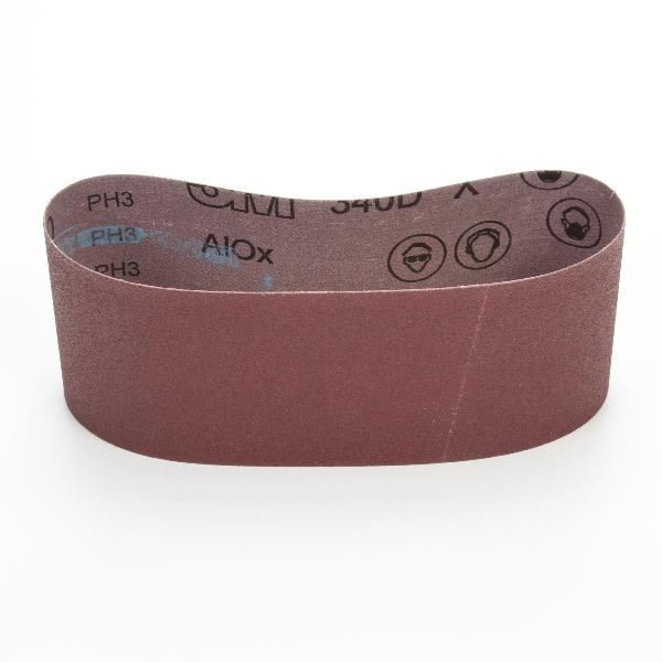 Cloth Belt, 24 Inch Belt Length, 4.0 Inch Belt Width, 80 Grit, Aluminum Oxide Abrasive, Cloth Backing, Open Coat, Brown, X-Weight Backing Weight