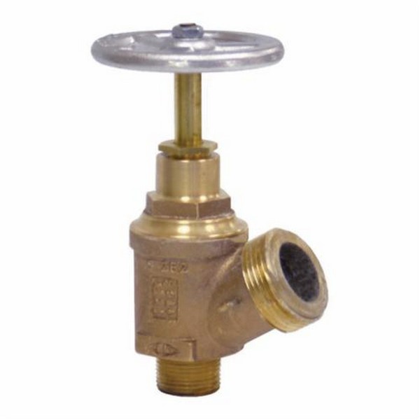 Sprinkler Hose Valve, 1 x 1-1/2 Inch Nominal, MNPT x MNST (NH) End Style, 175 psi Pressure, 70 °F, Cast Brass Body