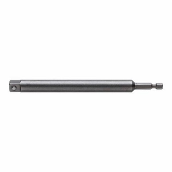 Extension Socket Adapter, Pin Lock, Measurement System: Imperial, Hex x Male Square Drive, 1/4 x 3/8 in Male Drive, 4 in Overall Length, Male x Male Adapter Style, ANSI B107.1, Federal GGG-W-660A Specifications Met, Forged Steel, Black Oxide