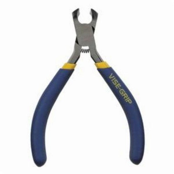 End Cutter, Mini, Series: EC40, 13/16 in Jaw Length, 9/16 in Jaw Width, Nickel Chromium Steel Jaw, 4-1/2 in Overall Length, Dipped Grip Handle, Blue/Yellow