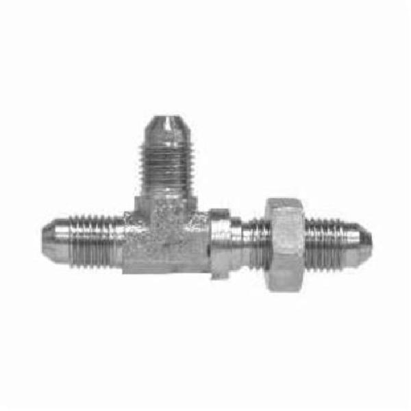 Union Branch Tee, 9/16-18 Nominal, 37° SAE JIC Flare, Steel