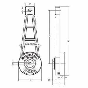 Belt and Chain Tensioner, Rotary, Series: RT Series, Aluminum, 2.76 in L x 1.45 in W x 8.24 in H