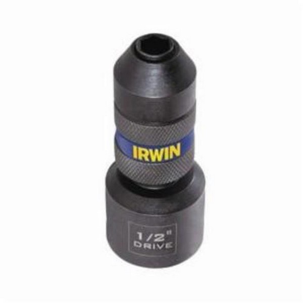 Impact Socket Adapter, Quick-Change, Yes Impact Rated, Measurement System: Imperial, Hex x Square Drive, 1/2 x 1/4 in Female Drive, 63 mm Overall Length, Female x Female Adapter, Black Oxide