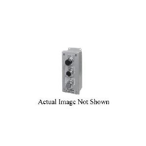 Pushbutton Control Station, Class 52 Heavy Duty, 120 VAC, 3 Operators, 1NO-1NC/1NO-1NC/1NO-1NC, Momentary ContMode, Flush/Raised Pushbutton Operator, STOP/START Legend, Screw, NEMA A600/P600/12/13, Flush Mount, Metal, Black/Green/Red