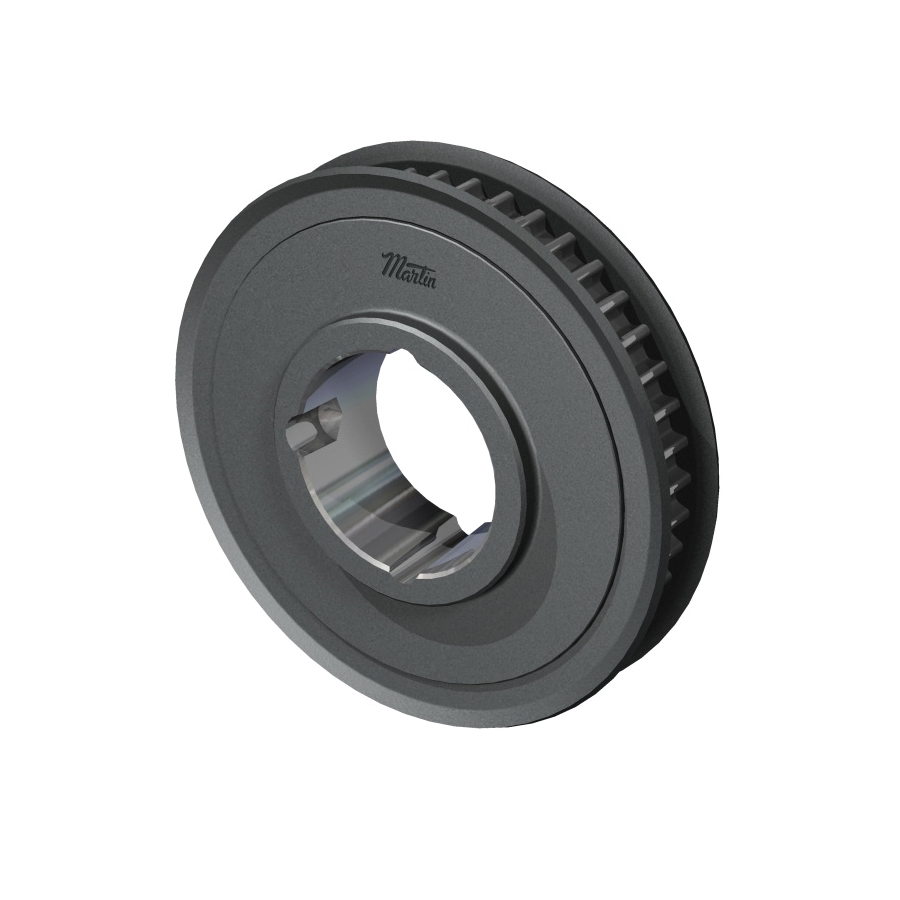 High Torque Belt Drive Sprocket, Solid Type AF-1, TB Bushed Bore, 1/2 to 2-1/2 Inch Bore Diameter, 5.329 Inch Outside Diameter, 5.439 Inch, 31 Grooves, 14 mm Pitch, 3.33 Inch Face Width, 6.11 Inch Flange Diameter, 2517 Bushing, 3.322 Inch Overall Length, For Use With: Polychain GT2® Belts and Falcon Pd® Belts, Steel, Protective Coating