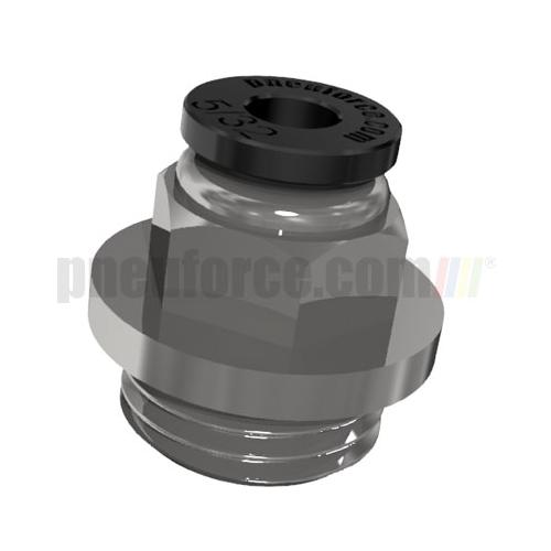Male Straight Stud, Fitting, 5/32 in x 1/4 Nominal, Universal End Style, 10 mm Hex, 16.6 mm Length, 14.7 to 150 psi Pressure, 32 to 140 °F, Plastic