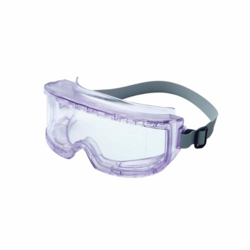 Protective Goggles, Indirect Vent, Series: Futura™, Unisex Gender, Universal Size, Anti-Fog Lens Coating, Clear Lens, OTG Frame, PVC Frame, Polycarbonate Lens, Neoprene Strap, Specifications Met: ANSI Z87+, CSA Z94.3, Yes % UV Protection
