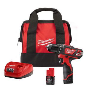 Cordless Drill/Driver Kit, Compact Lightweight, 3/8 in Chuck, Keyless/Single Sleeve Ratcheting Lock Chuck, 0 to 400/0 to 1500 RPM No-Load, 2 Speed, 275 in-lb Torque, 12 VDC, Lithium-Ion Battery, 1.5 Ah Battery, Battery Included: Yes, Metal Housing Ma