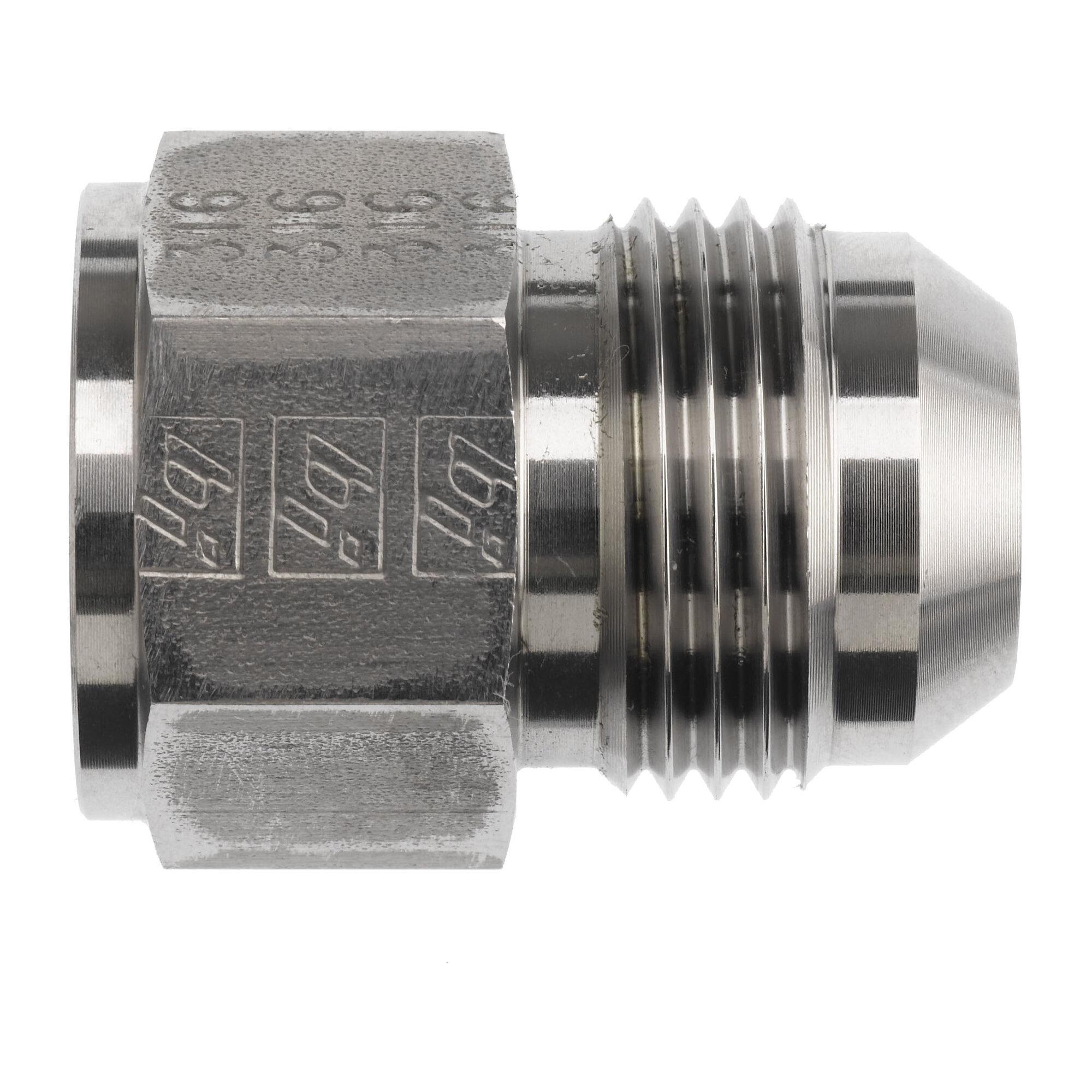 Hydraulic Reducer, Series: 2406, 1/4 x 3/16 Nominal, Female JIC Flare x Male JIC Flare End Style, 0.562 in Hex, 1.070 in Length, 7500 psi Pressure, Steel, 1.070 in L Dimensions