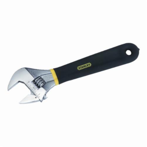 Adjustable Wrench, Non-Insulated, Standard Wrench Type, 1-3/8 in Wrench Opening, 10 in Overall Length, 9/32 in Jaw Width, 15 deg Head, I-Beam/Cushion Grip, Forged Alloy Steel Body, Yes Tether Ready, ANSI Specified Specifications Met, Yes Measurement