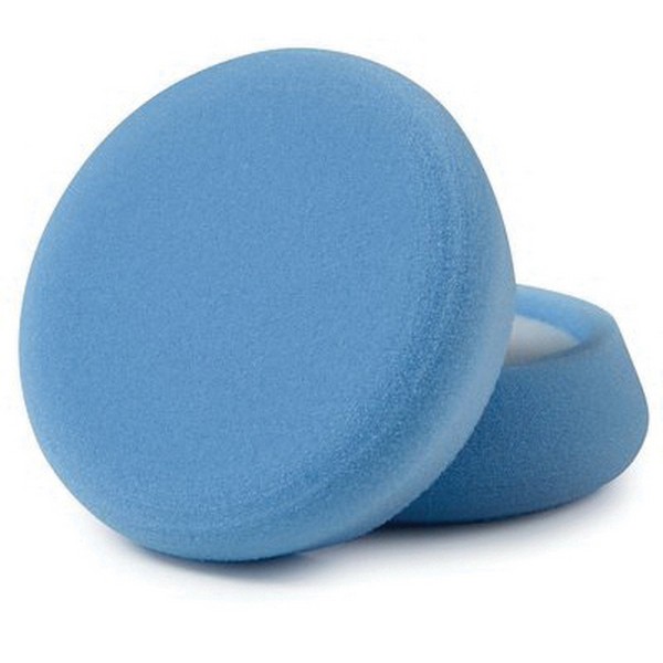 Polishing Pad, 1-Sided Ultra Fine, Hook and Loop Attachment, 4 Inch Overall Diameter, Foam Pad, Blue