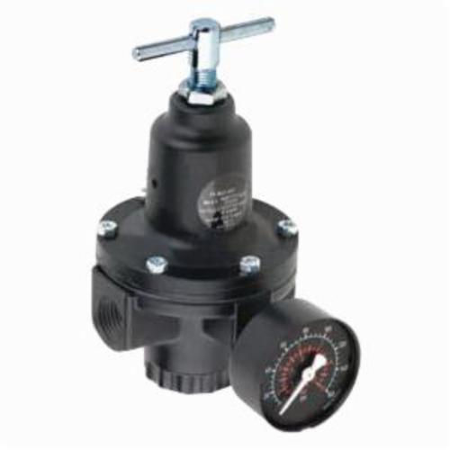 T-Handle Regulator, General, Series: 1 Series R11, 3/8 Inch PTF, 110 scfm, 5 to 125 psi, 175 °F, Zinc