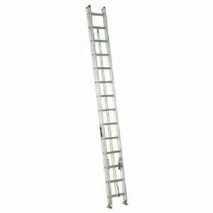 Extension Ladder, Commercial Medium Duty Multi-Section, Series: AE4200PG, 40 ft Overall Length, ANSI Code: Type II, 225 lb, Aluminum, 37 ft Maximum Working Length, 20 ft Section Length, 17-1/8 in Outside Shoe Base Width, I-Beam Rail, Swivel Safety Sh