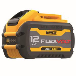 Battery, Bare Tool/Kit: Tool, Lithium-Ion Battery, 12 Ah Battery, 20/60 VDC Charge, For Use With: 20 V 60 V and 120 V Tool, 5.4 in L x 3.8 in H Dimensions