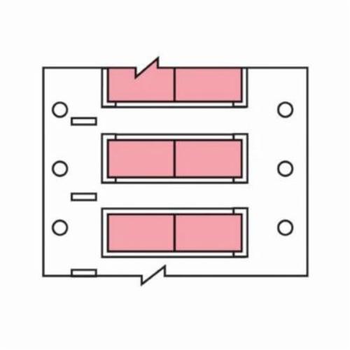 Wire Marker Sleeve, 1-Sided Heat Shrink, 2 Inch Length, 2 Inch Width, 2 AWG Wire, Pink, B-342 Polyolefin, -94 to 267 °F