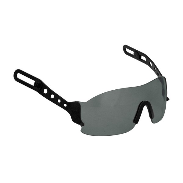 Safety Glasses, Series: EVOSpec™ 250-EVS, Unisex, Anti-Fog Lens Coating, Gray Lens, Rimless Frame, Black Frame, Polypropylene Frame, Polycarbonate Lens, 99.99% UV Protection, 1-Piece Bayonet, Rubber Tipped Temple
