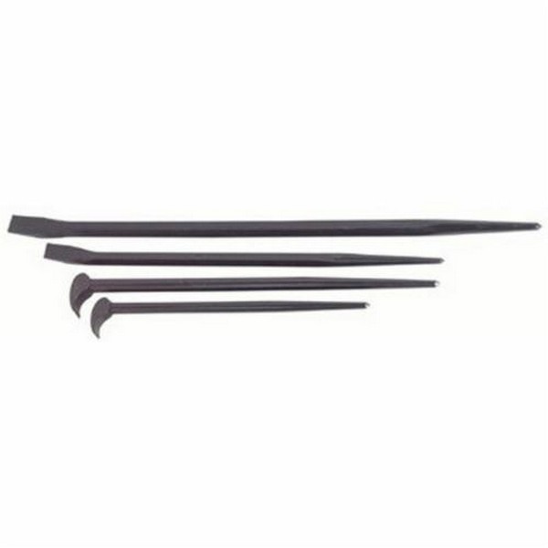 Pry Bar Set, Lengths Included: 12 in, 16 in, 18 in, 24 in, 4 Piece, High Carbon Steel, Black Oxide