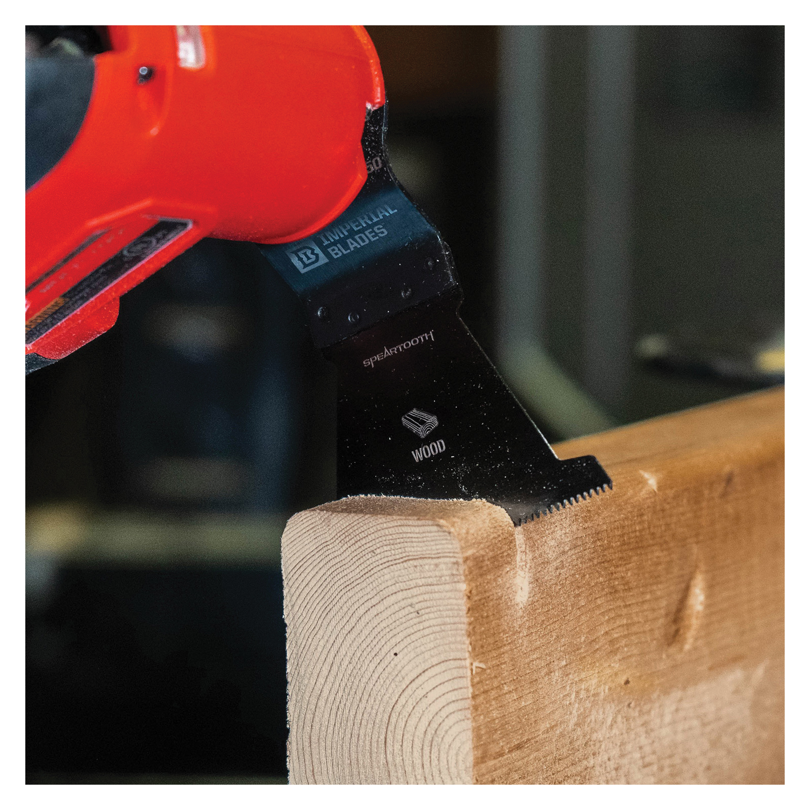 Wood Blade, Fast Cut Speartooth, For Use With: Milwaukee, Ridgid, Ryobi, Bosch, DeWalt, Dremel, Fein, Makita, Rockwell Imperial ONE FIT™ Anchor Fits Majority of Non-Imperial STARLOCK™ Multi-Tool, Specifications: 1 in Arbor, 2-12 in, High Carbon Steel, Black, 2.5 in L x 2.5 in W x 0.1 in THK Dimensions