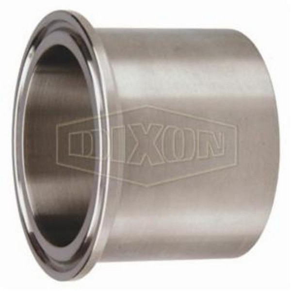 Clamp Ferrule, Heavy Duty, Series: 14MPW, Fitting/Connector Type: Ferrule, 8 Inch Nominal, Tank Weld, 316L Stainless Steel, 2-1/2 Inch Length, Domestic