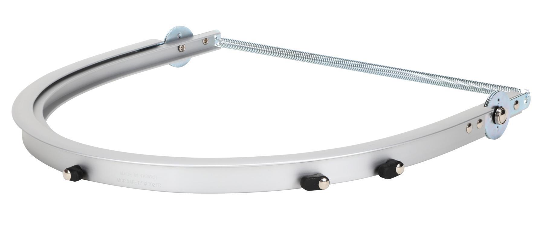 Face Sheild, Bracket, Series: 102FB, For Use With: Hard Hat, Specifications Met: ANSI Z87+, Aluminum, Silver
