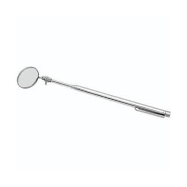 Inspection Mirror, Fixed Length, 1-1/4 in Mirror, Circular, 5-3/4 to 27-1/4 in Length, Telescoping Handle, All Angle Ball Joint Swivel, Stainless Steel Handle