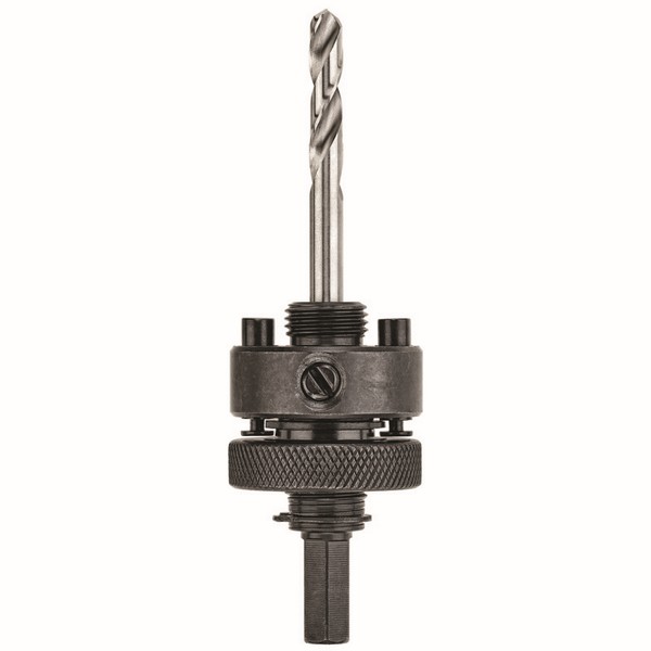 Hole Saw Arbor, Standard, 3/8 in Arbor, Hex Shank, 3/8 in Shank, 1-1/4 in Overall Length, 135 deg Point, Hardened Steel