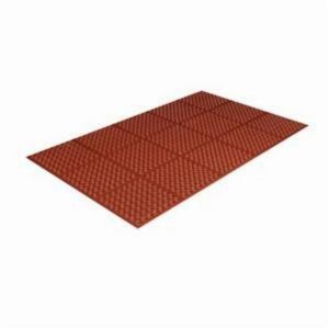 Anti-Fatigue Mat, Grease Proof Premium, Series: 636, 5 ft Length, 3 ft Width, 7/8 in Thickness, Terra Cotta, Nitrile Rubber/SBR Rubber/Polypropylene/PET Fiber, Drainage Hole Surface, Oily/Wet Surface, ThermoFlex D.I.N.P Free PVC Base, Squared Edge