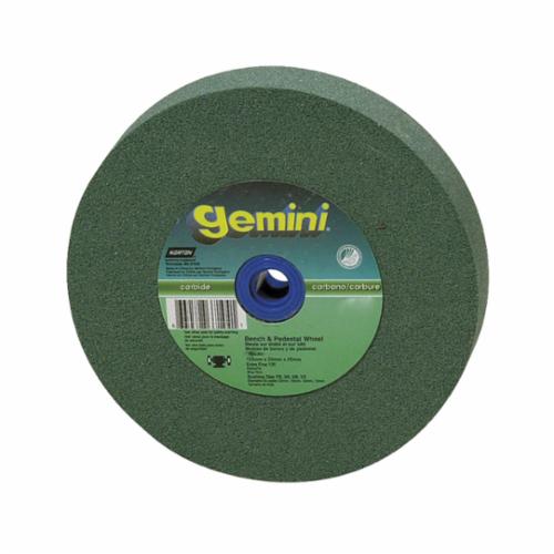 Bench and Pedestal Grinding Wheel, Straight, 6 in Wheel Dia, 3/4 in Wheel Thickness, 1 in Center Hole, 60 Grit, Medium Grade, Silicon Carbide Abrasive, 4140 RPM Maximum, Vitrified Bond, Green Wheel, Applicable Materials: Non-Ferrous Metals, Wheel Type Number: Type 1