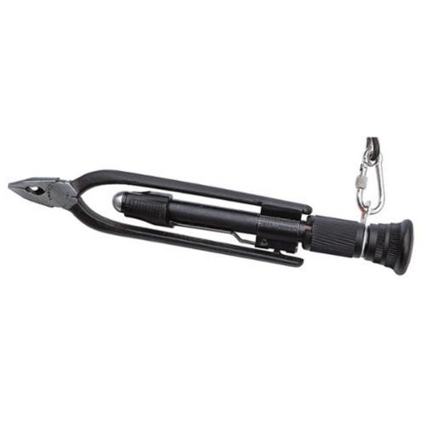 Wire Twister Plier, Automatic/Manual Safety Reversible Tether Ready, 0.02 to 0.041 in Nominal Capacity, Flat Top/Diamond Serrated Jaw, Alloy Steel Jaw, 8-3/4 in Overall Length, CW/CCW Rotational, 8-3/4 in Handle Length, Steel Handle, Black Oxide, Bla