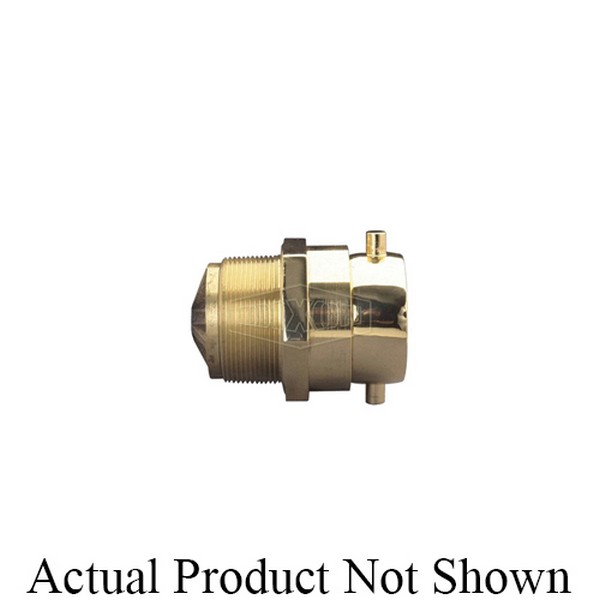 Pin Lug Spring Check Snoot, Check Snoot Fitting/Connector, 3 Inch Nominal, Female NST (NH) x MNPT End Style, 4-3/8 Inch Hex, 175 psi Pressure, 70 °F, Cast Brass, Polished Chrome, 6-7/8 Inch Length Dimensions