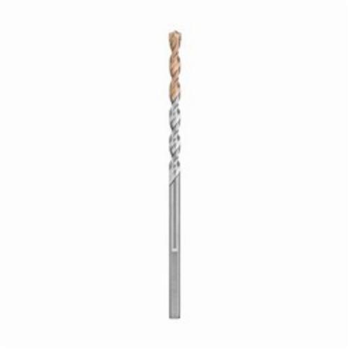 Hammer Drill Bit, Premium Percussion, 7/32 in Drill Bit, 6 in Overall Length, 4 in Cutting Depth, 4 Flutes, Spiral Flute, 4 in Flute Length, 1/4 in Shank, Flat/Round Shank, Rock Carbide® Point, Right Hand Cutting Direction, Carbide Cutting Edge, Carb